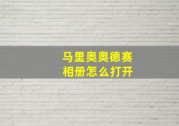 马里奥奥德赛 相册怎么打开